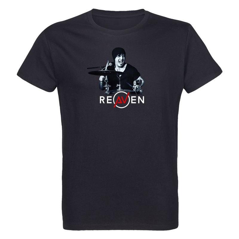 T-shirt Homme NOIR Drummer 1 Photo Noir et Blanc