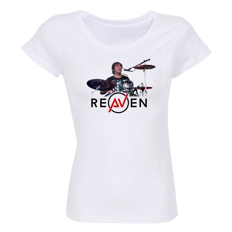 T-shirt Femme BLANC Drummer 2 Photo Couleur