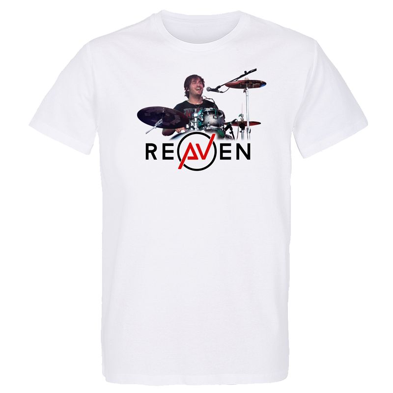 T-shirt Homme BLANC Drummer 2 Photo Couleur