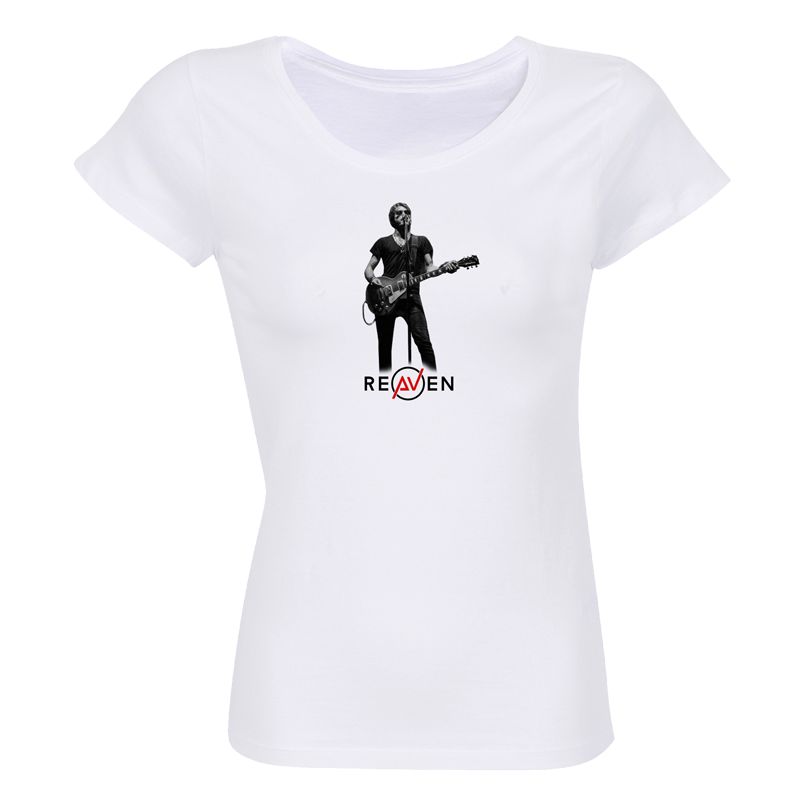T-shirt Femme BLANC Singer 3 Photo Noir et Blanc