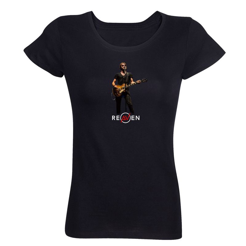 T-shirt Femme NOIR Singer 3 Photo Couleur