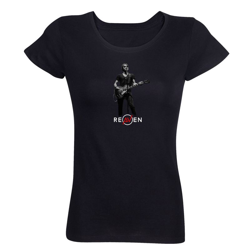 T-shirt Femme NOIR Singer 3 Photo Noir et Blanc